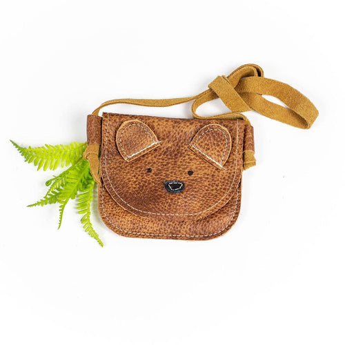 Russet Bear Critters Leather PURSE Toddler & Kids - littlelightcollective