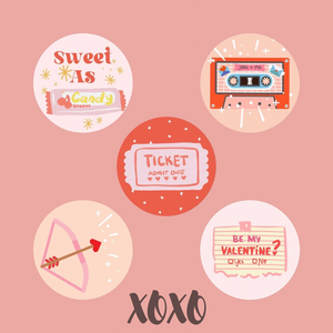XOXO Valentines Day Button Set - littlelightcollective