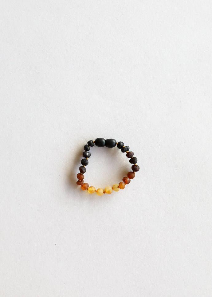 CanyonLeaf - Kids: Raw Ombre Amber Anklet or Bracelet - littlelightcollective