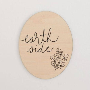"Earth Side" Birth Announcement Sign - littlelightcollective