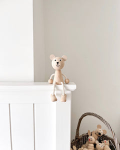 Wooden Bear Sitting Toy - littlelightcollective