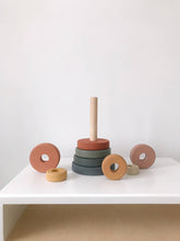 Load image into Gallery viewer, Wooden Ring Stacker Toy Stacking Toy Baby Gift Stacking Ring - littlelightcollective