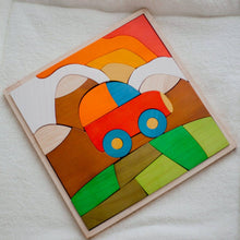 Load image into Gallery viewer, Car Puzzle &amp; Play Set - littlelightcollective