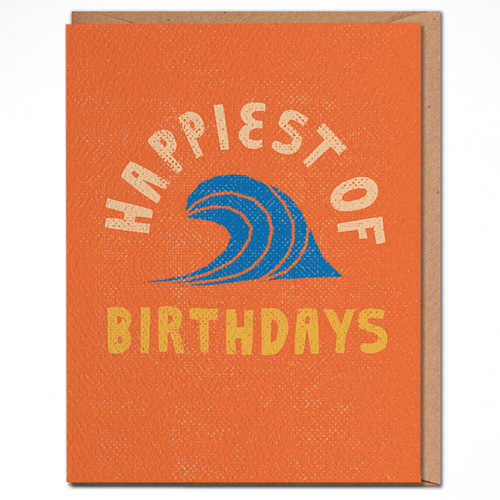 Happiest Of Birthdays - Surf Birthday Card - littlelightcollective