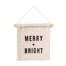 Load image into Gallery viewer, merry + bright hang sign - littlelightcollective