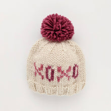 Load image into Gallery viewer, XOXO Valentine&#39;s Day Hand Knit Beanie Hat - littlelightcollective