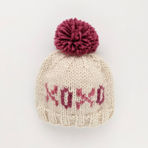 XOXO Valentine's Day Hand Knit Beanie Hat - littlelightcollective