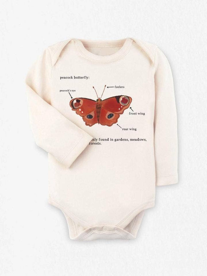 peacock butterfly encyclopedia - onesie - littlelightcollective
