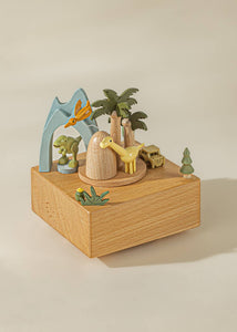 Wooden Music Box - DINOSAURES WORLD - littlelightcollective
