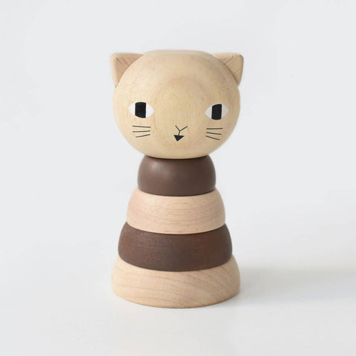 WOOD STACKER - CAT - littlelightcollective