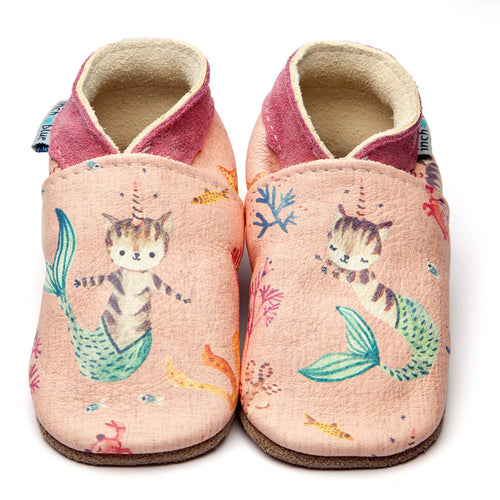 Mercat Pink Leather Baby Moccs - Shoes - littlelightcollective