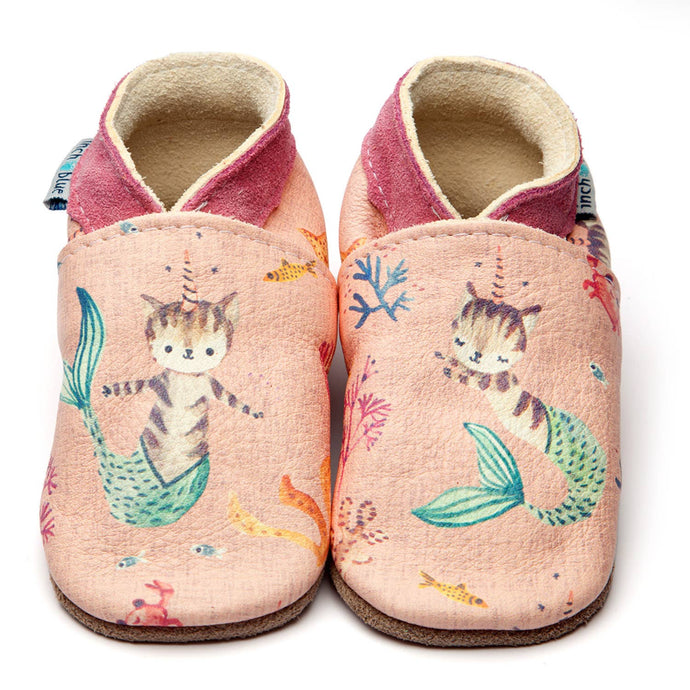 Mercat Pink Leather Baby Moccs - Shoes - littlelightcollective