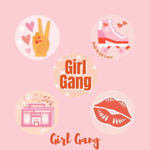 Load image into Gallery viewer, Girl Gang Valentines Day Button Set - littlelightcollective