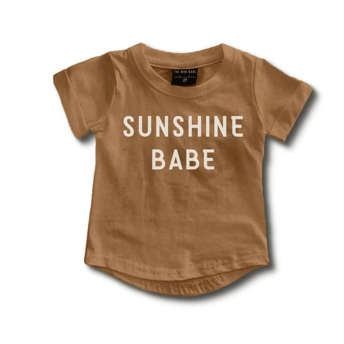 TheInfant Toddler Bamboo Graphic Sunshine Tee - Almond - littlelightcollective