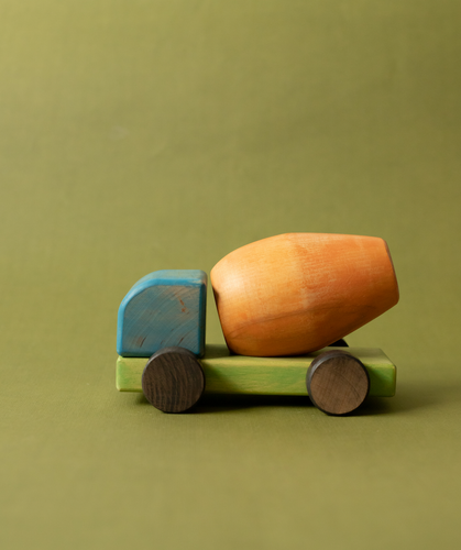 Wooden Concrete Truck Painted - littlelightcollective