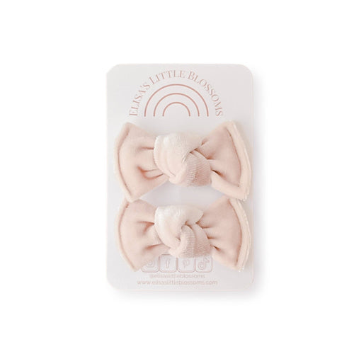 Knot Pigtails // Cream Velvet - littlelightcollective
