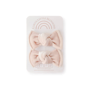 Knot Pigtails // Cream Velvet - littlelightcollective