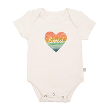 Load image into Gallery viewer, graphic bodysuit | loved rainbow heart - littlelightcollective