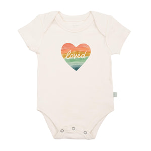 graphic bodysuit | loved rainbow heart - littlelightcollective