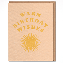 Load image into Gallery viewer, Warm Birthday Wishes - Pink Sun Birthday Card - littlelightcollective