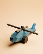 Load image into Gallery viewer, Wooden Helicopter Painted - littlelightcollective