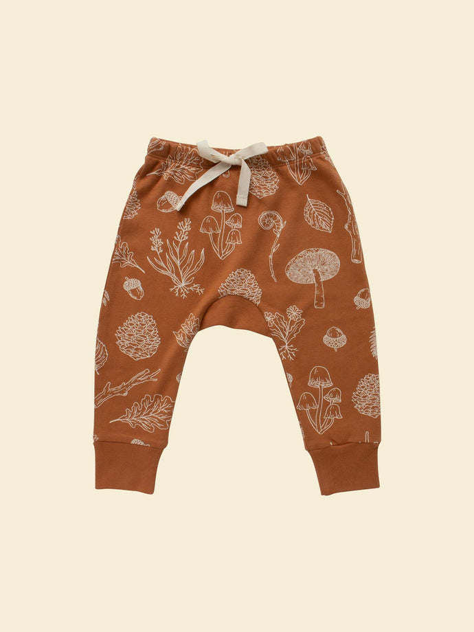 Organic Drawstring Pants - Autumn Forest - littlelightcollective
