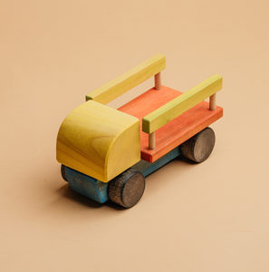 Wooden Timber Truck Painted - littlelightcollective