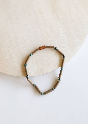 Kids: Hazelwood + Turquoise Jasper Necklace - littlelightcollective