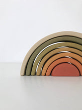 Load image into Gallery viewer, Wooden Rainbow Mini | Arch Stacking Toy | Flower Meadow - littlelightcollective