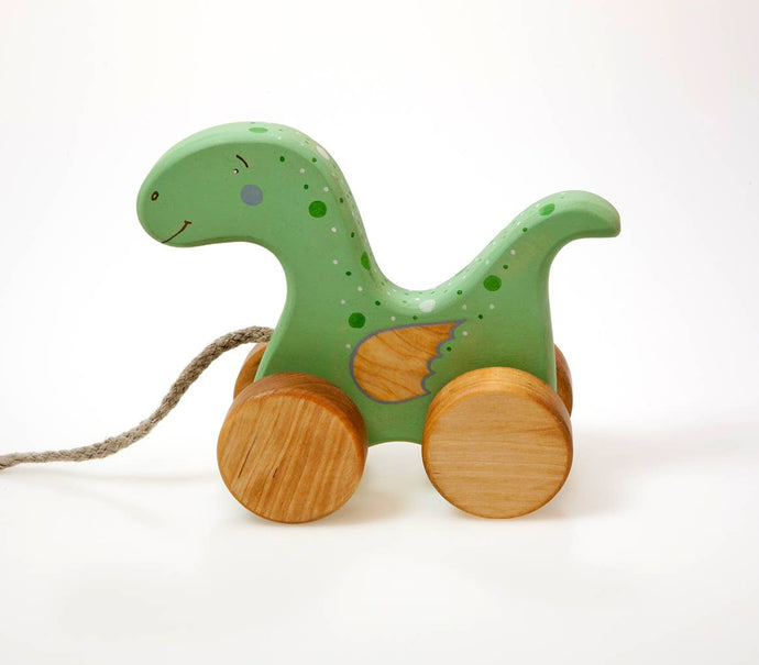 Friendly Toys - Pull Toy Dinosaur - littlelightcollective