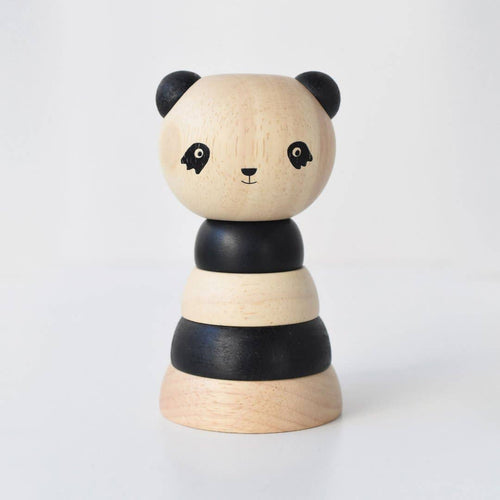 WOOD STACKER - PANDA - littlelightcollective