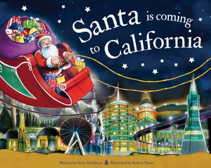 Santa Is Coming to California Book - Hardcover - littlelightcollective