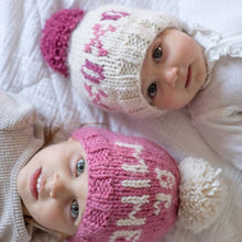 Load image into Gallery viewer, XOXO Valentine&#39;s Day Hand Knit Beanie Hat - littlelightcollective
