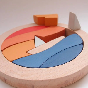 Sunset Boat Wooden Puzzle - littlelightcollective