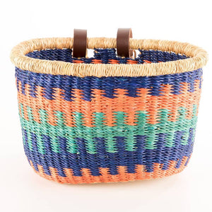 Child's Bike Basket - Blue / Orange - littlelightcollective