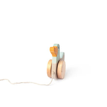 Load image into Gallery viewer, Wooden Pull Toy Blue Duck - littlelightcollective