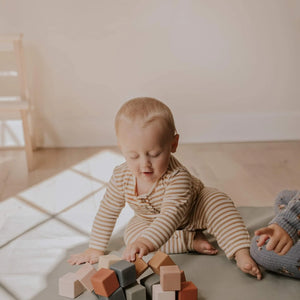 Wooden Blocks Set Multicoloured Toy for Children Cubes Block - littlelightcollective