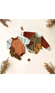 LONG BODYSUIT WAFLE - Thai Tea - littlelightcollective