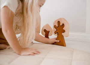 Two Toned Wooden Trees - littlelightcollective