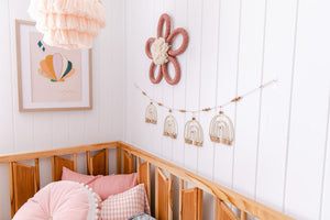 Rainbow Rattan Bunting - Horizontal - littlelightcollective