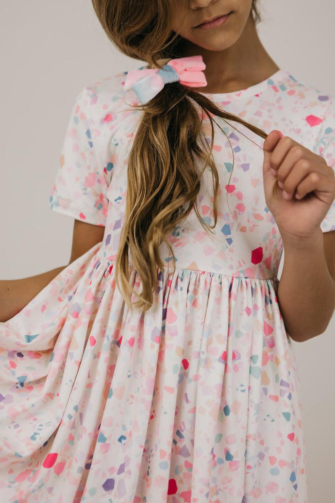 Terrazzo Dress - Pink - littlelightcollective