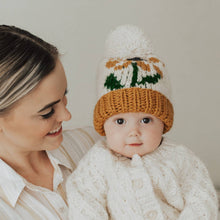 Load image into Gallery viewer, Coneflower Gold Hand Knit Beanie Hat - littlelightcollective