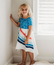 Load image into Gallery viewer, Red, White, and Blue Rainbow Dress - littlelightcollective
