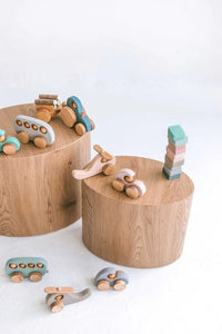 Wooden Bus Toy - Tickled Pink - littlelightcollective
