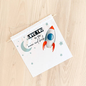 Love You to the Moon DIY Banner - littlelightcollective