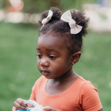 Load image into Gallery viewer, Knot Pigtails // Cream Velvet - littlelightcollective