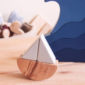 Waves and Boat Stacker / Puzzle - littlelightcollective
