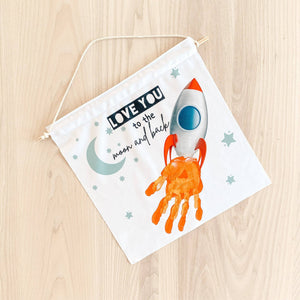 Love You to the Moon DIY Banner - littlelightcollective