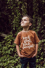 Load image into Gallery viewer, Love God, Love people Organic Kids Tee - littlelightcollective