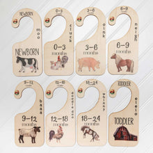 Load image into Gallery viewer, Rustic Wood Closet Dividers Barnyard - littlelightcollective